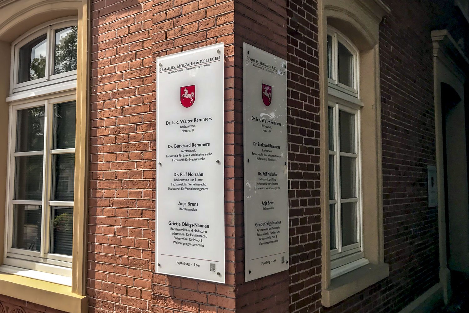 Werbeschild Remmers Anwalt